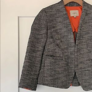 Ann Taylor LOFT cropped tweed blazer | Size 0P